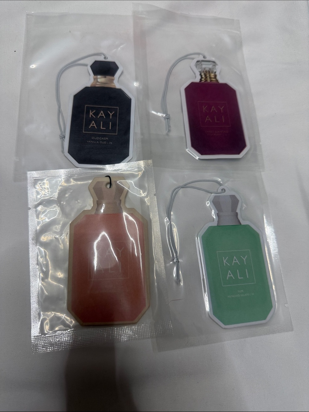 Scented Car & Closet Air Freshener - Black, Plum, Coral, Green Set of 2 pack